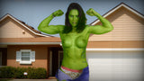 ABBY HULKS OUT